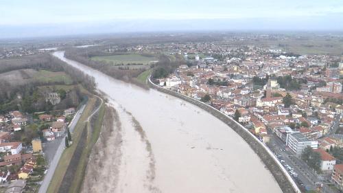 Il Tagliamento visto dall'elicottero - Latisana 12/12/2017